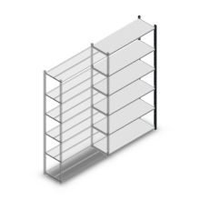 Fachbodenregal Medium Duty 2000x1150x400mm (HxBxT) 6 Ebenen anthrazit Anbauregal
