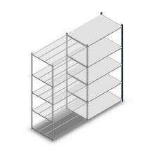 Fachbodenregal Medium Duty 2200x1150x700 mm (HxBxT) 5 Ebenen anthrazit Anbauregal