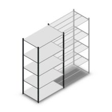 Fachbodenregal Medium Duty 2200x1150x700mm (hxbxt) 5 Ebenen anthrazit Anfangsregal