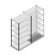 Medium Duty Fachbodenregal 2000x1150x500mm (hxbxt) 6 Ebenen anthrazit Anfangsregal