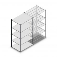 Fachbodenregal Medium Duty 2200x1150x800mm (hxbxt) 5 Ebenen anthrazit Anfangsregal