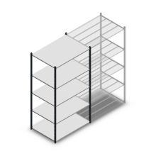 Fachbodenregal Medium Duty 2200x1150x800mm (hxbxt) 5 Ebenen anthrazit Anfangsregal