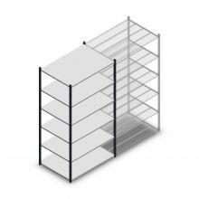 Fachbodenregal Medium Duty 2200x1150x800mm (hxbxt) 6 Ebenen anthrazit Anfangsregal