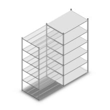 Fachbodenregal Medium Duty 2000x1150x800mm (HxBxT) 6 Ebenen verzinkt Anbauregal