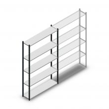 Fachbodenregal Medium Duty 2200x1300x300mm (hxbxt) 5 Ebenen anthrazit Anfangsregal