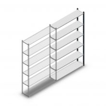 Fachbodenregal Medium Duty 2000x1300x300mm (hxbxt) 6 Ebenen anthrazit Anbauregal