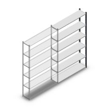 Fachbodenregal Medium Duty 2000x850x300mm (HxBxT) 6 Ebenen anthrazit Anbauregal