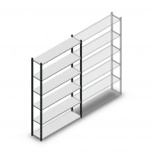 Fachbodenregal Medium Duty 2200x1300x300mm (hxbxt) 6 Ebenen anthrazit Anfangsregal