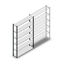 Fachbodenregal Medium Duty 2000x850x300mm (hxbxt) 6 Ebenen anthrazit Anfangsregal
