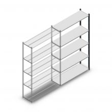 Fachbodenregal Medium Duty 2200x1300x400mm (hxbxt) 5 Ebenen anthrazit Anbauregal