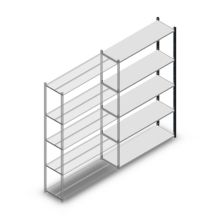 Fachbodenregal Medium Duty 2200x1300x400 mm (HxBxT) 5 Ebenen anthrazit Anbauregal