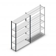 Fachbodenregal Medium Duty 2200x1300x400mm (hxbxt) 5 Ebenen anthrazit Anfangsregal