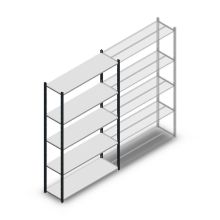 Fachbodenregal Medium Duty 2200x1300x400mm (hxbxt) 5 Ebenen anthrazit Anfangsregal