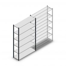 Fachbodenregal Medium Duty 2200x1300x400mm (hxbxt) 6 Ebenen anthrazit Anfangsregal