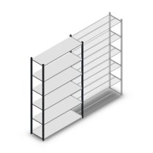 Fachbodenregal Medium Duty 2000x850x400mm (hxbxt) 6 Ebenen anthrazit Anfangsregal