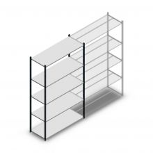 Fachbodenregal Medium Duty 2200x1300x500mm (hxbxt) 5 Ebenen anthrazit Anfangsregal