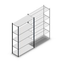 Fachbodenregal Medium Duty 2200x1300x500mm (hxbxt) 5 Ebenen anthrazit Anfangsregal