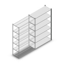Fachbodenregal Medium Duty 2000x850x500 mm (HxBxT) 6 Ebenen anthrazit Anbauregal