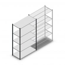 Fachbodenregal Medium Duty 2200x1300x600mm (hxbxt) 5 Ebenen anthrazit Anfangsregal