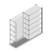 Fachbodenregal Medium Duty 2200x1300x600mm (hxbxt) 6 Ebenen anthrazit Anbauregal