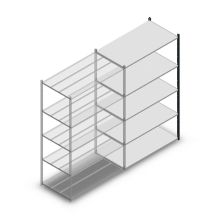 Fachbodenregal Medium Duty 2200x1300x700 mm (HxBxT) 5 Ebenen anthrazit Anbauregal