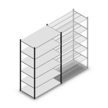 Fachbodenregal Medium Duty 2000x1300x700mm (hxbxt) 6 Ebenen anthrazit Anfangsregal