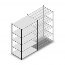 Fachbodenregal Medium Duty 2200x1300x800mm (hxbxt) 5 Ebenen anthrazit Anfangsregal