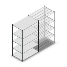 Fachbodenregal Medium Duty 2200x1300x800mm (hxbxt) 5 Ebenen anthrazit Anfangsregal