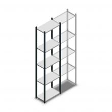 Fachbodenregal Medium Duty 2200x550x300mm (hxbxt) 5 Ebenen anthrazit Anfangsregal