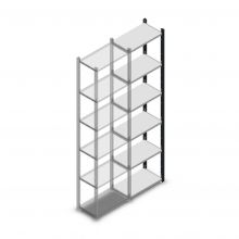 Medium Duty Fachbodenregal 2000x550x300mm (hxbxt) 6 Ebenen in Anthrazit Anbauregal