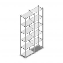 Fachbodenregal Medium Duty 2000x550x300mm (hxbxt) 6 Ebenen verzinkt Anfangsregal