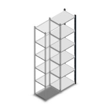 Fachbodenregal Medium Duty 2000x550x400mm (HxBxT) 6 Ebenen anthrazit Anbauregal