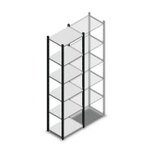 Fachbodenregal Medium Duty 2200x550x400mm (HxBxT) 6 Ebenen anthrazit Grundregal