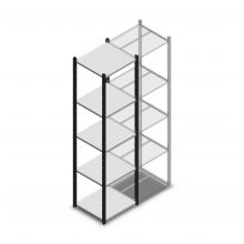 Fachbodenregal Medium Duty 2200x550x500mm (hxbxt) 5 Ebenen anthrazit Anfangsregal