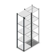 Fachbodenregal Medium Duty 2200x550x500 mm (HxBxT) 5 Ebenen anthrazit Grundregal