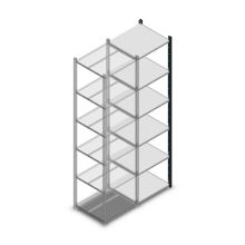Fachbodenregal Medium Duty 2000x550x500mm (HxBxT) 6 Ebenen anthrazit Anbauregal