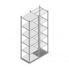 Fachbodenregal Medium Duty 2000x550x500mm (hxbxt) 6 Ebenen verzinkt Anfangsregal