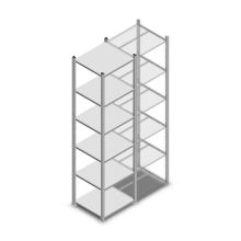 Fachbodenregal Medium Duty 2200x550x500mm (HxBxT) 6 Ebenen verzinkt Grundregal