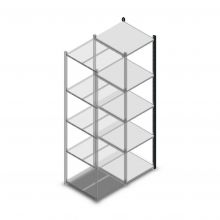 Fachbodenregal Medium Duty 2200x550x600mm (hxbxt) 5 Ebenen anthrazit Anbauregal