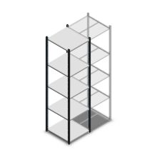 Fachbodenregal Medium Duty 2200x550x600mm (HxBxT) 5 Ebenen anthrazit Grundregal
