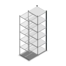 Fachbodenregal Medium Duty 2000x550x600mm (HxBxT) 6 Ebenen anthrazit Anbauregal
