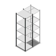Fachbodenregal Medium Duty 2200x550x700 mm (HxBxT) 5 Ebenen anthrazit Grundregal