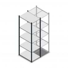 Fachbodenregal Medium Duty 2200x550x800mm (hxbxt) 5 Ebenen anthrazit Anfangsregal