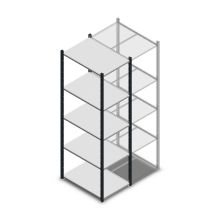 Fachbodenregal Medium Duty 2200x550x800 mm (HxBxT) 5 Ebenen anthrazit Grundregal