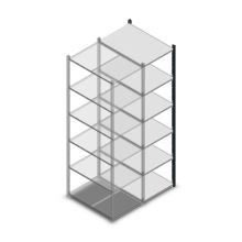 Fachbodenregal Medium Duty 2200x550x800 mm (HxBxT) 6 Ebenen anthrazit Anbauregal