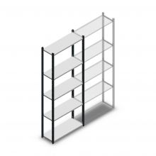 Fachbodenregal Medium Duty 2200x850x300 mm (hxbxt) 5 Ebenen anthrazit Anfangsregal