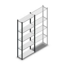 Fachbodenregal Medium Duty 2200x850x300 mm (HxBxT) 5 Ebenen anthrazit Grundregal