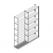 Fachbodenregal Medium Duty 2200x850x300mm (hxbxt) 6 Ebenen anthrazit Anbauregal