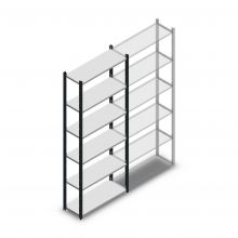 Fachbodenregal Medium Duty 2200x850x300mm (hxbxt) 6 Ebenen anthrazit Anfangsregal