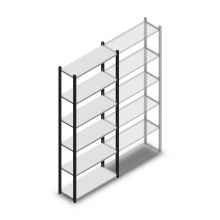 Fachbodenregal Medium Duty 2200x850x300mm (HxBxT) 6 Ebenen anthrazit Grundregal